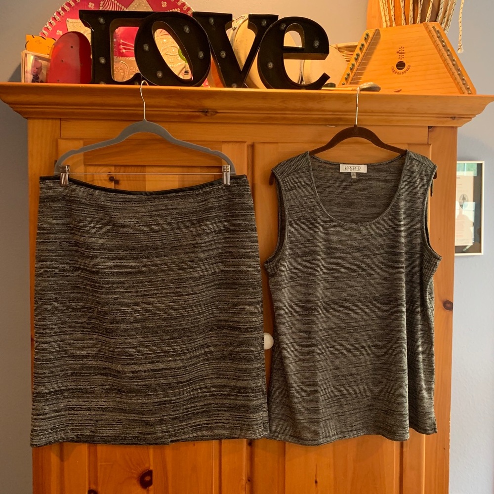 Kasper Skirt and shell set. NWOT